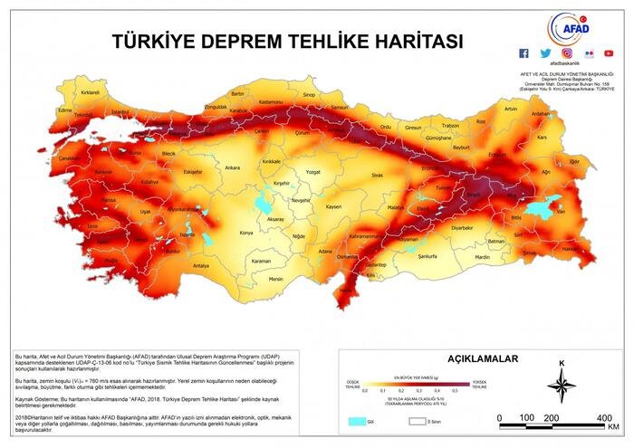 Turkey Earthquake Hazard Map