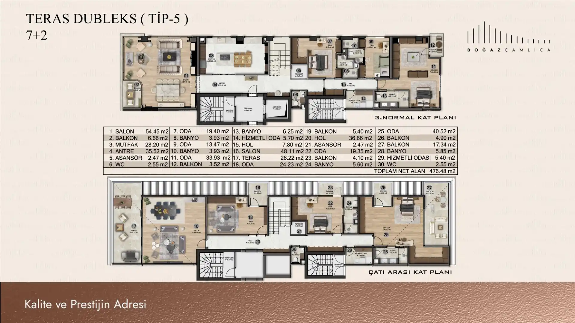 Luxury Residence Istanbul – Duplex Floor Plan