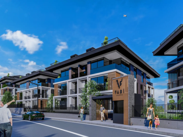 Exterior of Vadi Çengelköy luxury apartments in Üsküdar